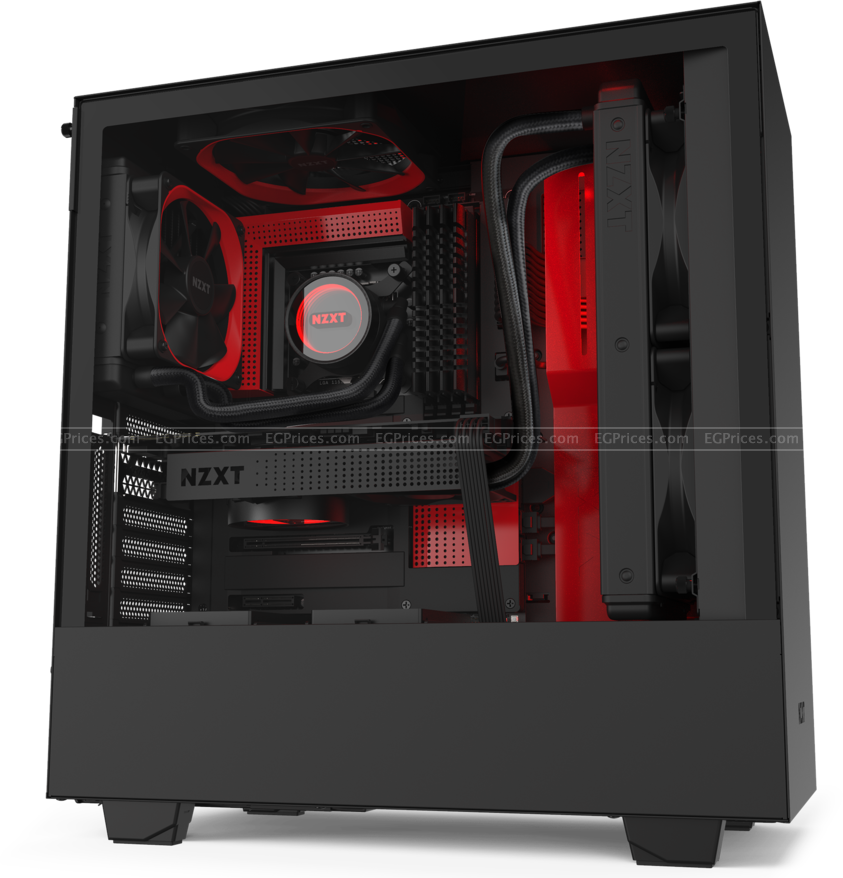 Nzxt H510i Compact Mid-tower Case Matte Black Red Price In Egypt 